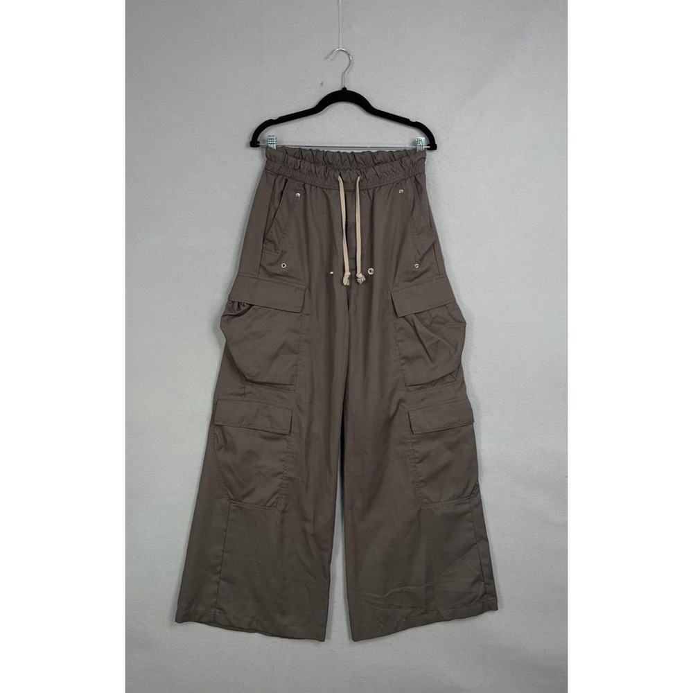 Mnml Pants Mens Medium Brown Wide Leg Baggy Cargo Drawstring Streetwear Gorp